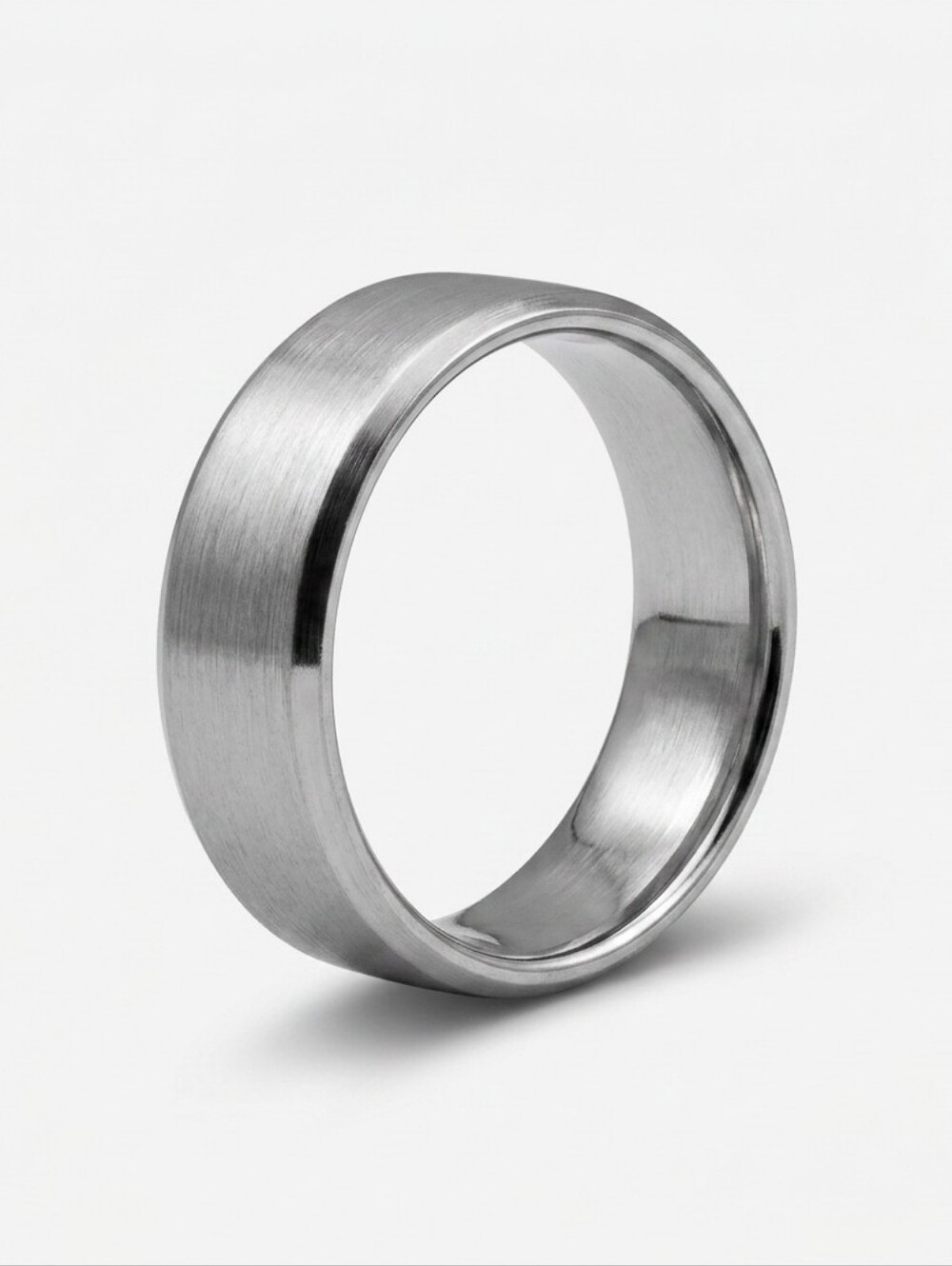 Vintage Silver Stainless Steel Men's Ring